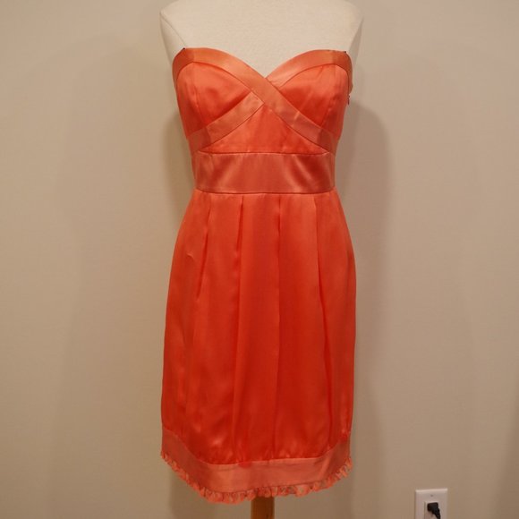 Laundry by Shelli Segal Coral Strapless Cocktail Dress- Sz. 12 - Picture 2 of 11